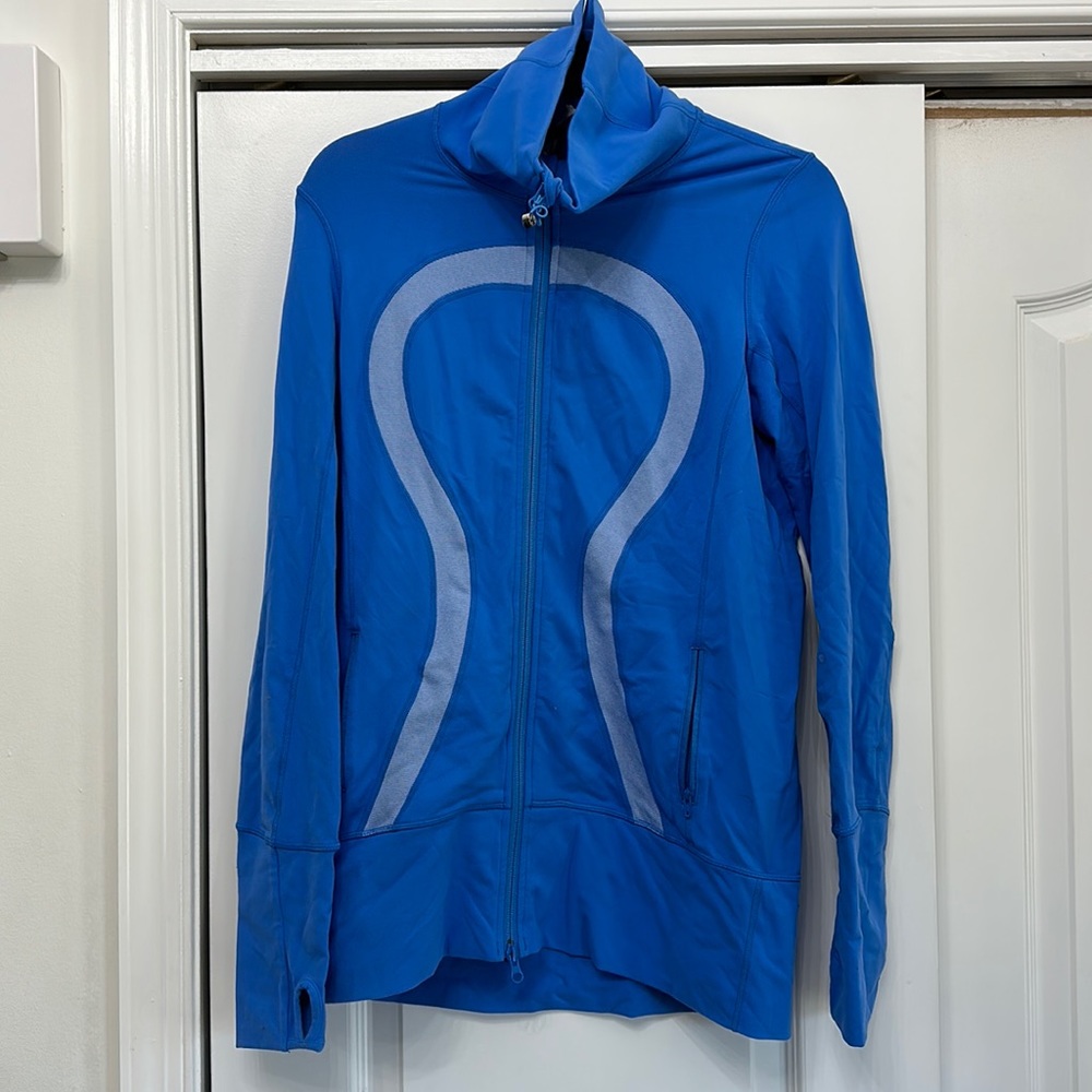 Blue Lululemon zip up size 8
